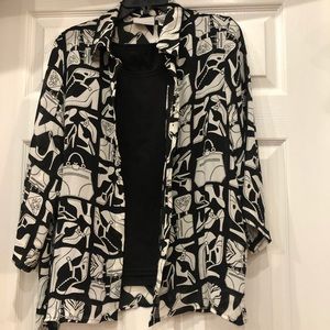 Alfred Dunner blouse with tank top attached.